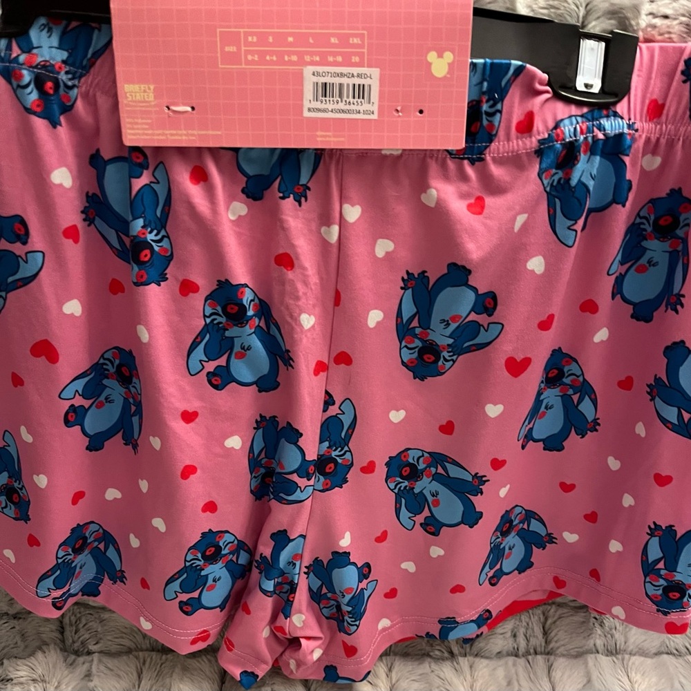 Disney Stitch Boyfriend Boxers 2-Piece Set Women Large - Picture 9 of 13
